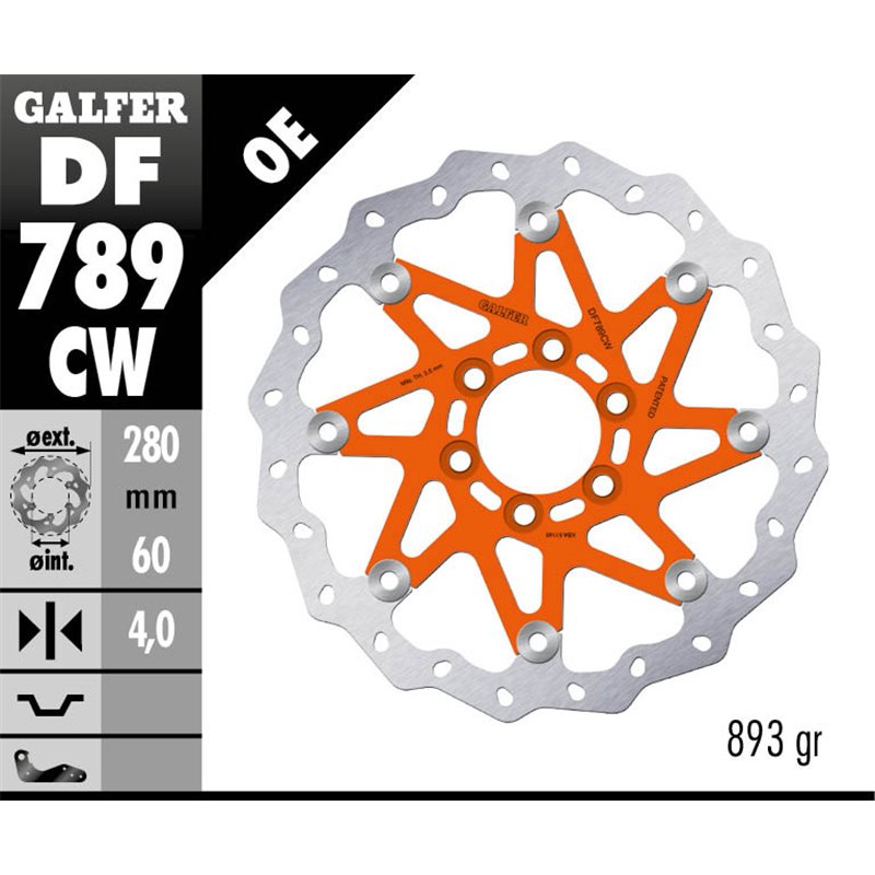 Disco freno Galfer DF789CW