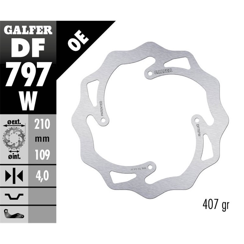 Disco freno Galfer DF797W