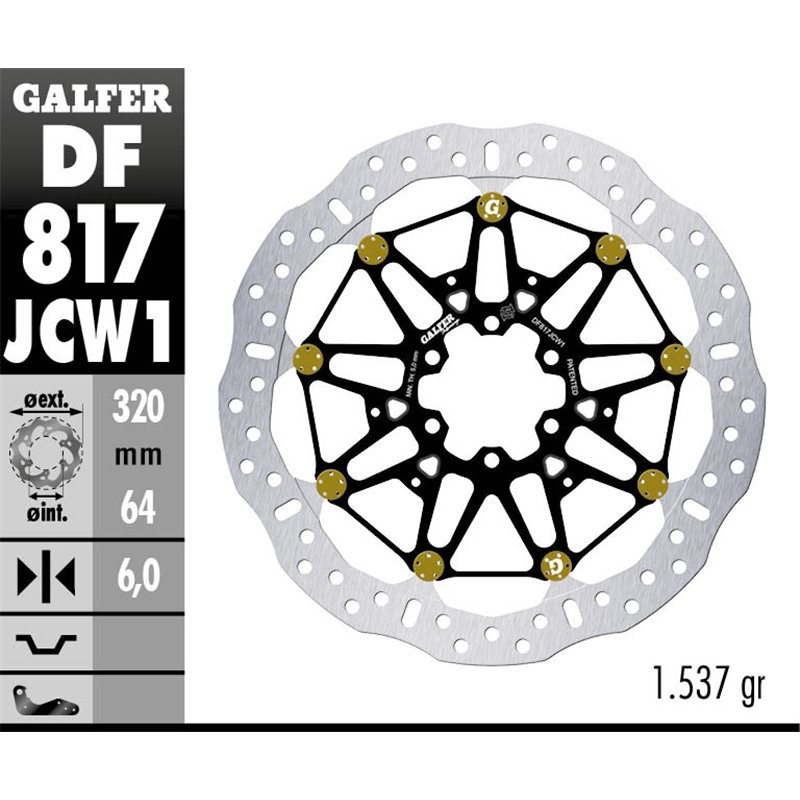 Disco freno Galfer DF817JCW1G03