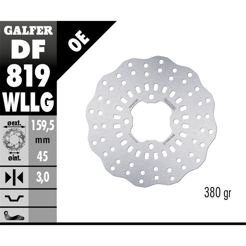 Disco freno Galfer DF819WLLG