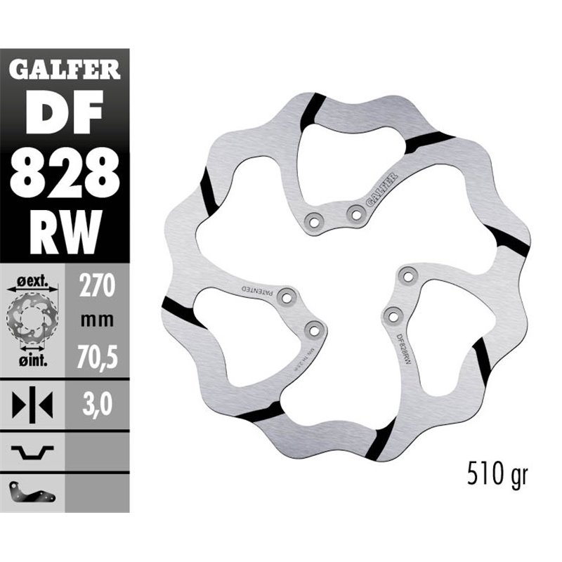 Disco freno Galfer DF828RW