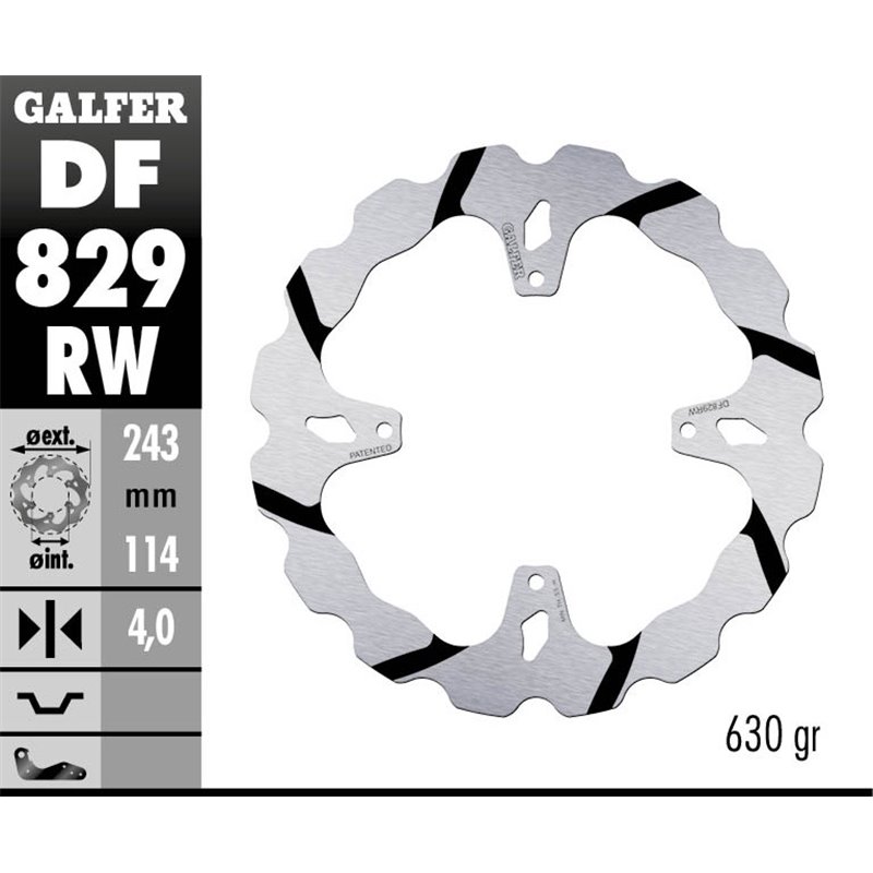 Disco freno Galfer DF829RW