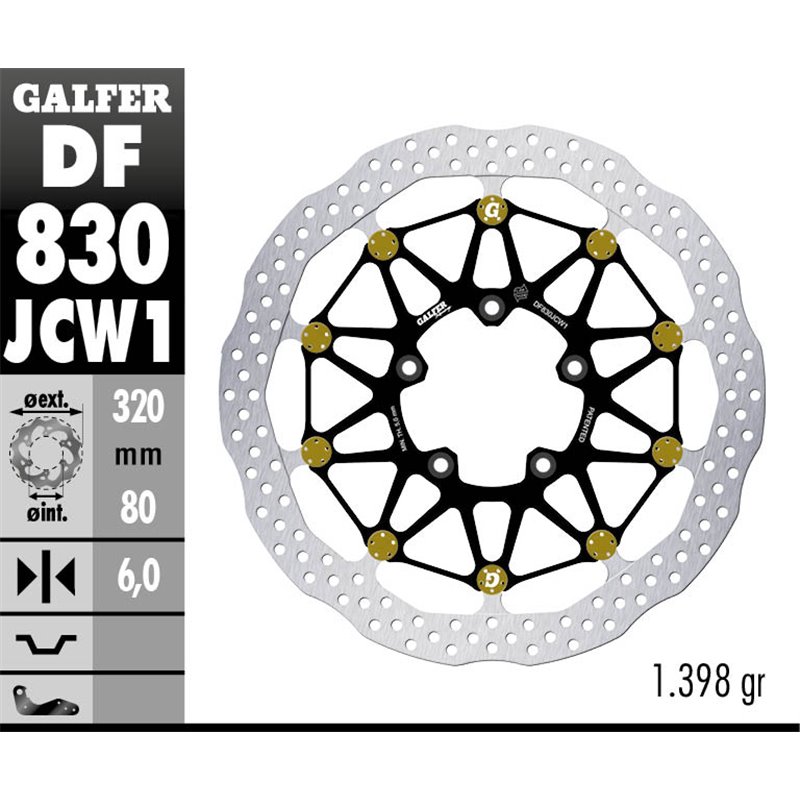 Disco freno Galfer DF830JCW1G03