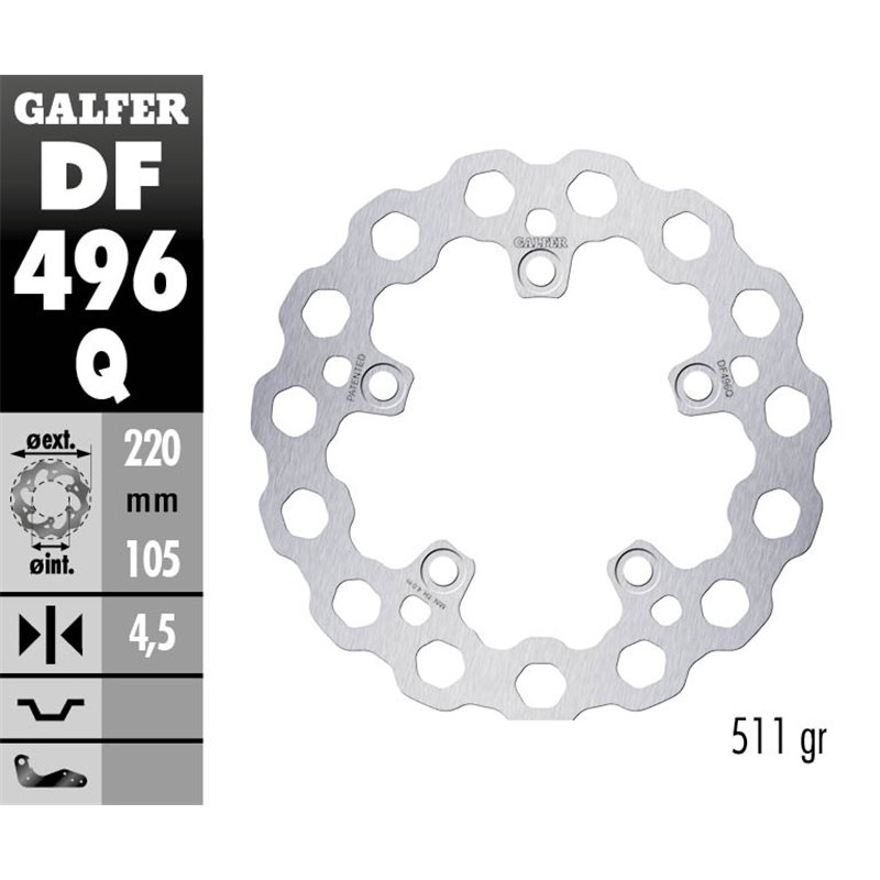 Disco freno Galfer DF496Q