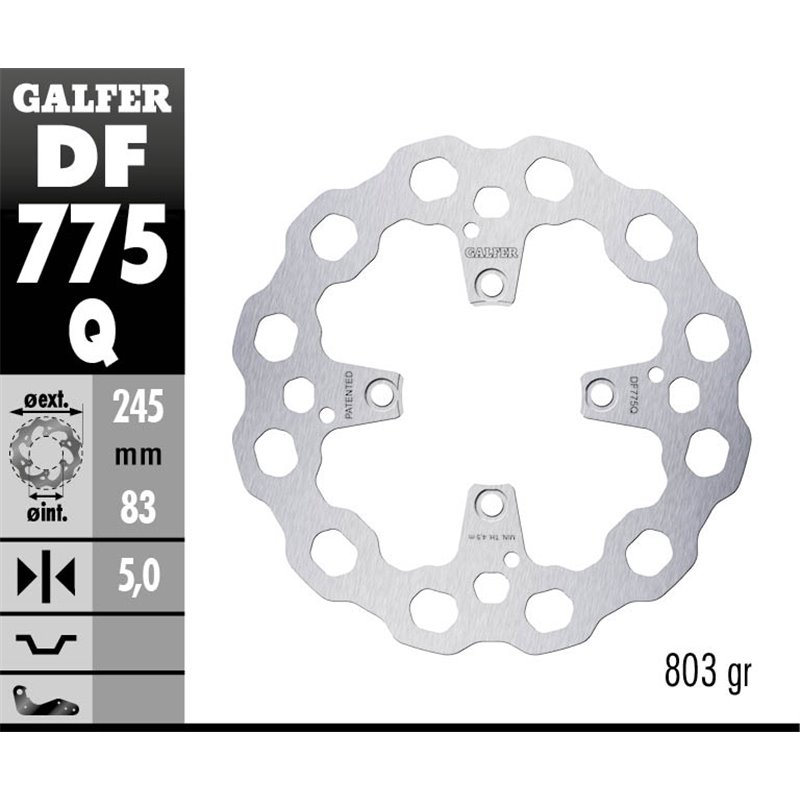 Disco freno Galfer DF775Q