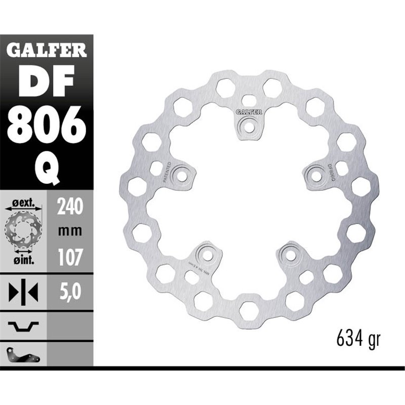 Disco freno Galfer DF806Q