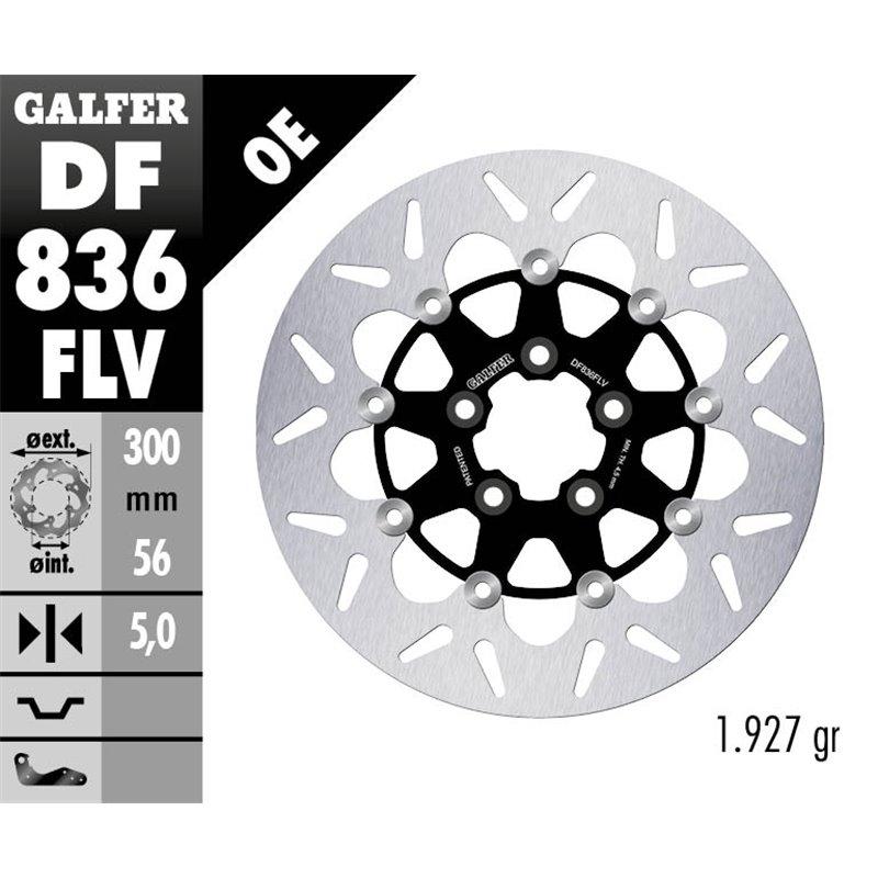 Disco freno Galfer DF836FLV