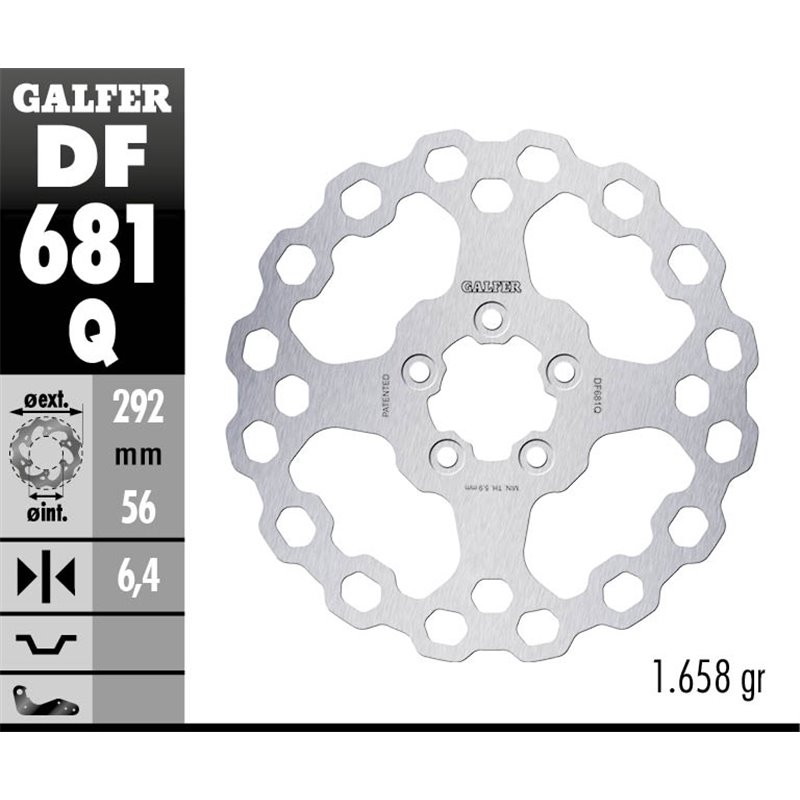 Disco freno Galfer DF681Q