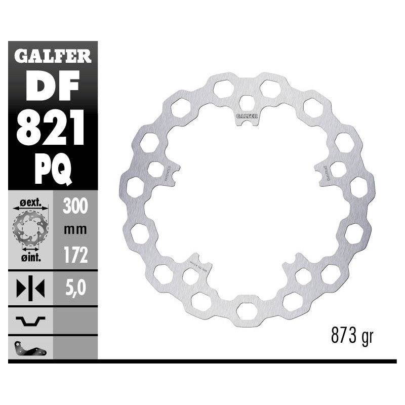 Disco freno Galfer DF821PQ