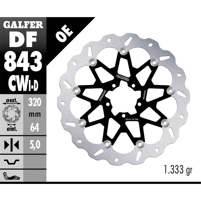 Disco freno Galfer DF843CWI