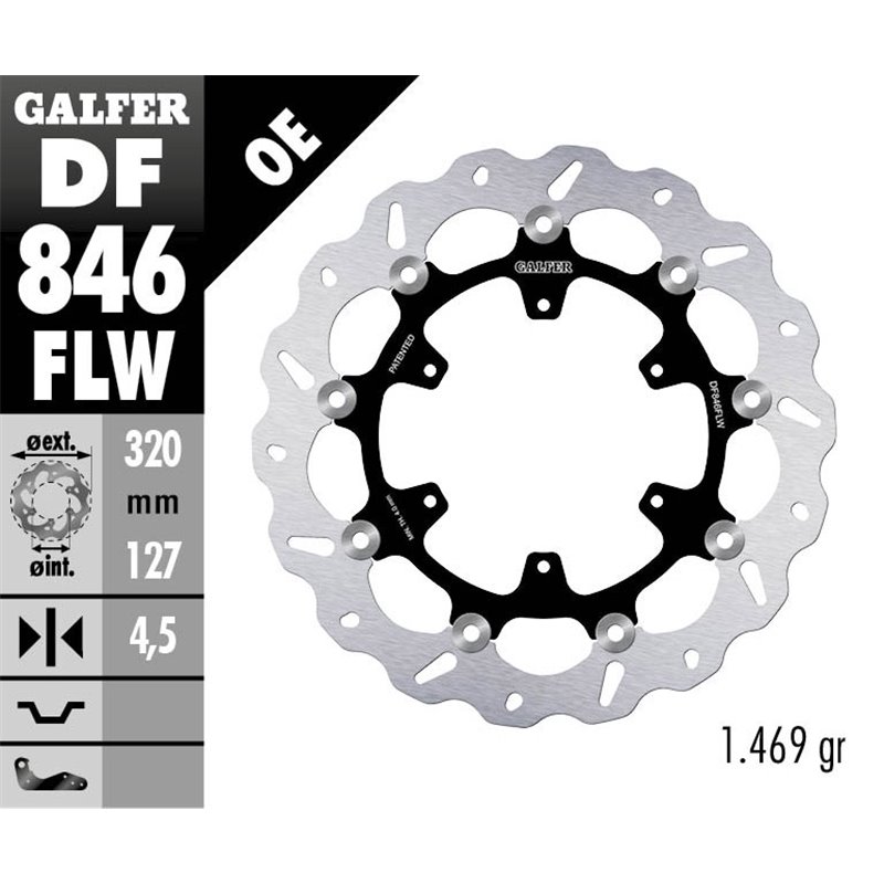 Disco freno Galfer DF846FLW