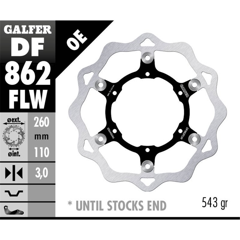 Disco freno Galfer DF862FLW