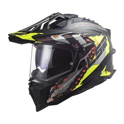 Casco LS2 MX701 C EXPLORER EXTEND MATT H-V YELLOW