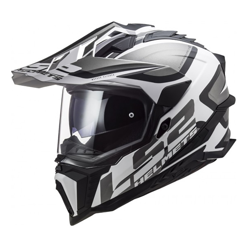 Casco LS2 MX701 EXPLORER Alter Matt Black White