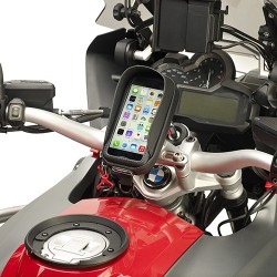 Porta Smartphone universal con kit de fijación. Compatible con moto, scooter o bicicleta.