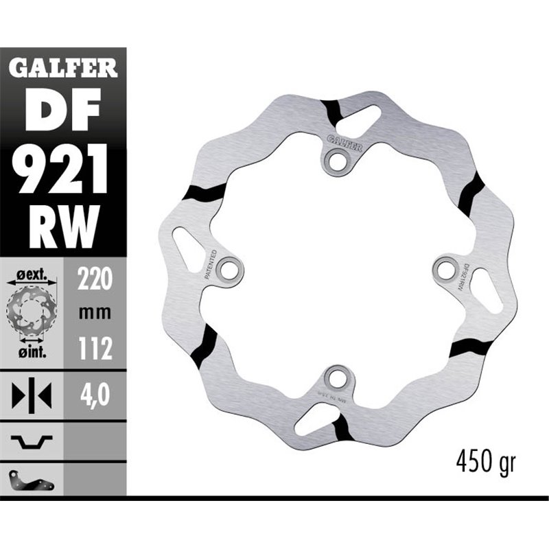 Disco freno Galfer DF921RW