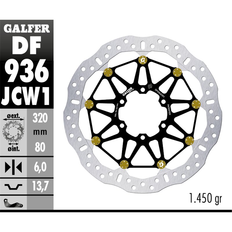 Disco freno Galfer DF936JCW1G03