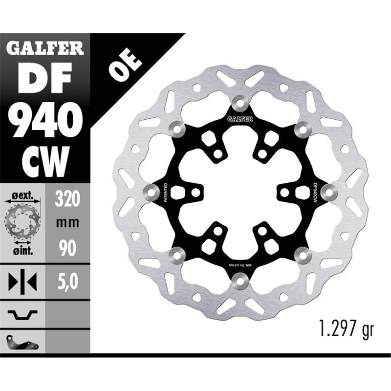 Disco freno Galfer DF940CW