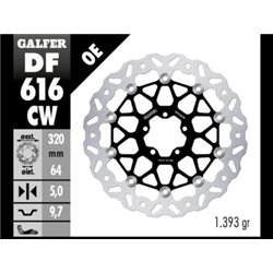 Disco freno Galfer DF616CW