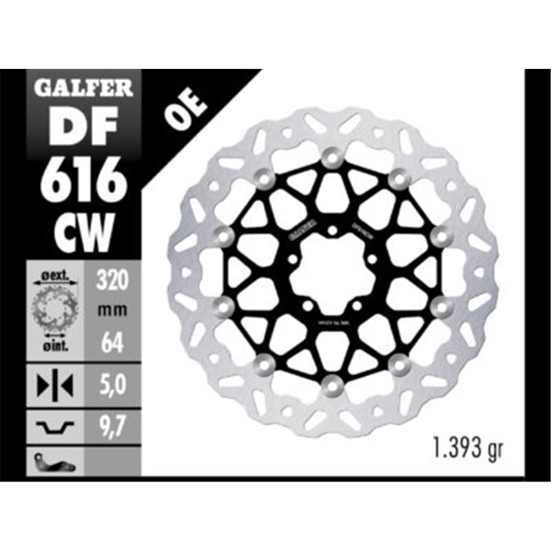 Disco freno Galfer DF616CW