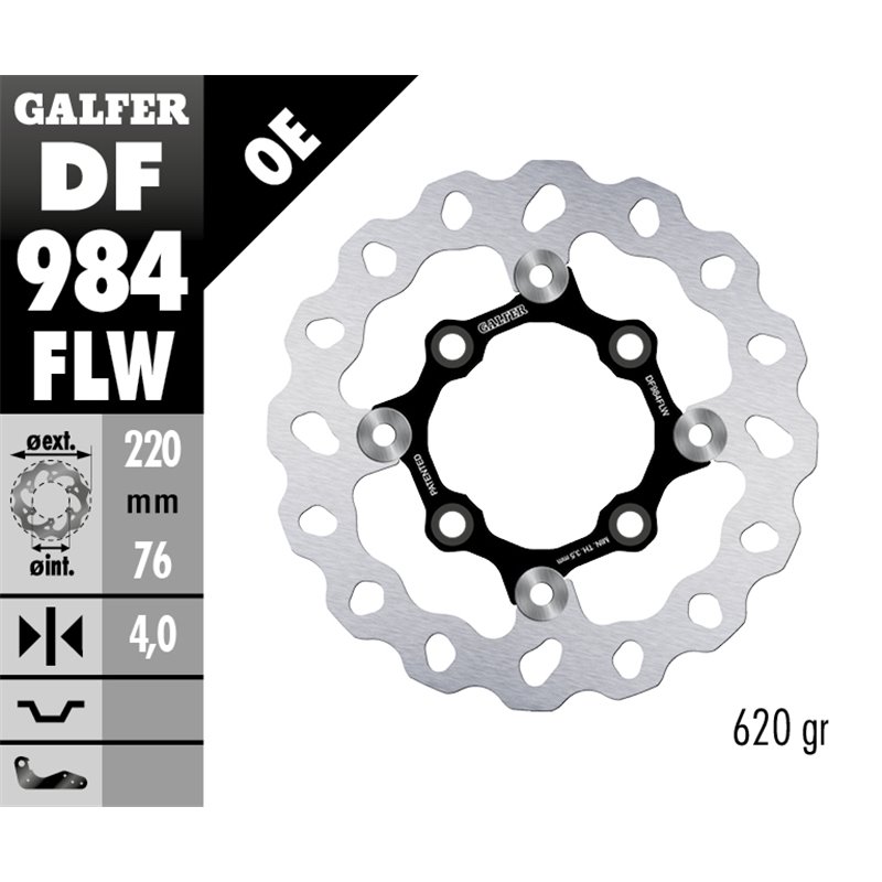 Disco freno Galfer DF984FLW