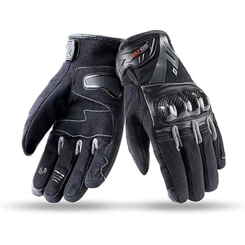 SEVENTY DEGREES SD-N19 GUANTE DE MOTO INVIERNO NAKED HOMBRE NEGRO GRIS