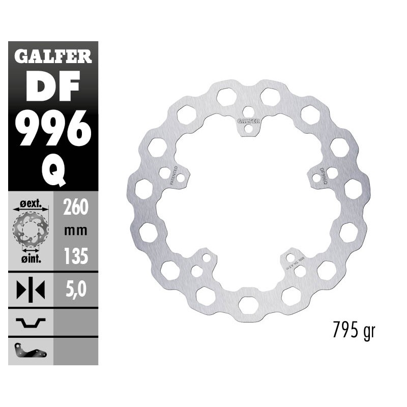 Disco freno Galfer DF996Q