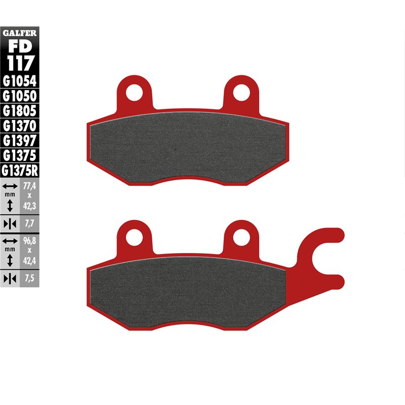 Pastillas freno Galfer FD117G1805