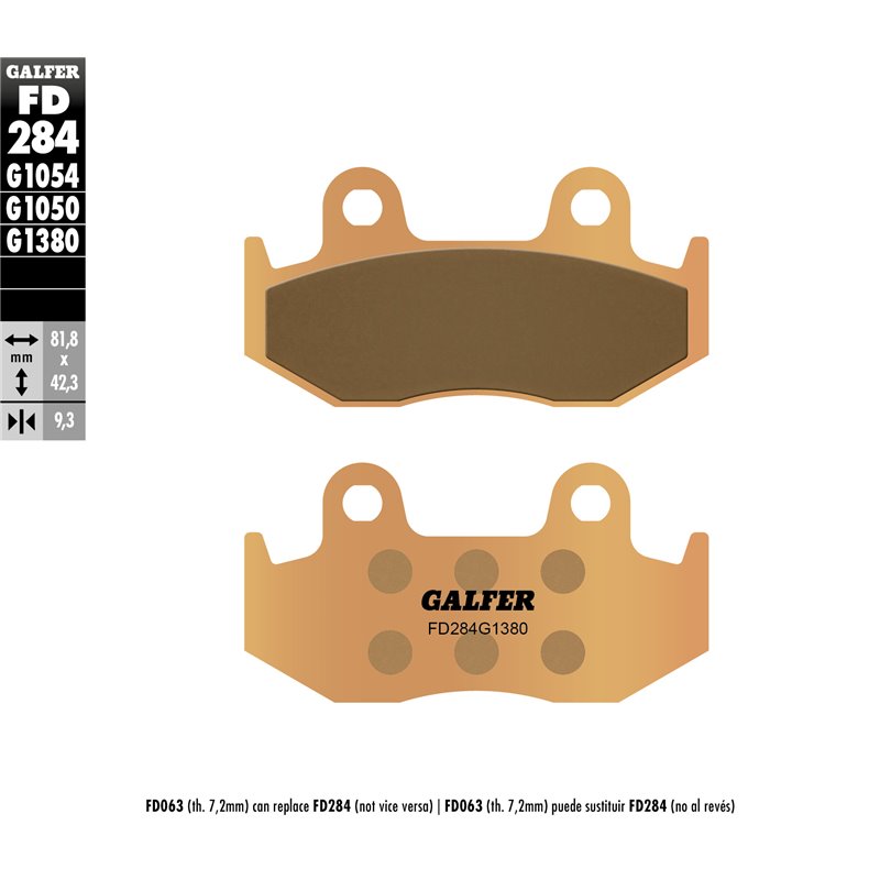 Pastillas freno Galfer FD284G1380