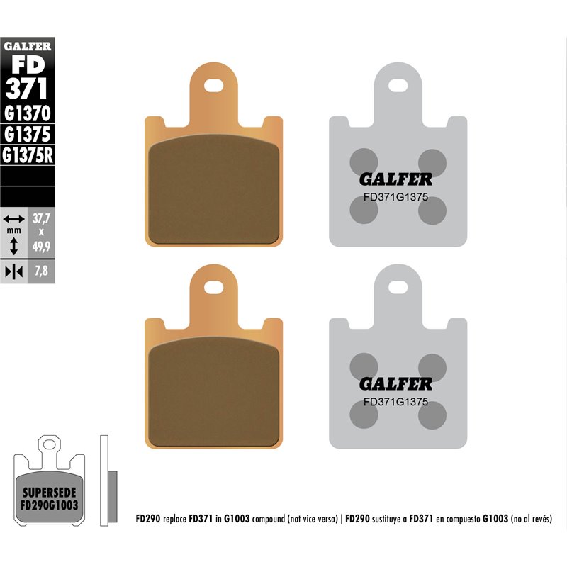 Pastillas freno Galfer FD371G1375