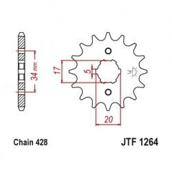 Piñon JTF1264 de acero con...
