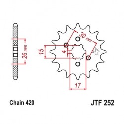 Piñon JTF252 de acero con...