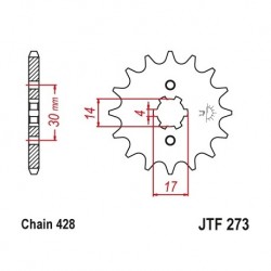 Piñon JTF273 de acero con...