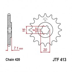 Piñon JTF413 de acero con...