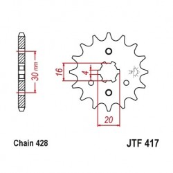Piñon JTF417 de acero con...