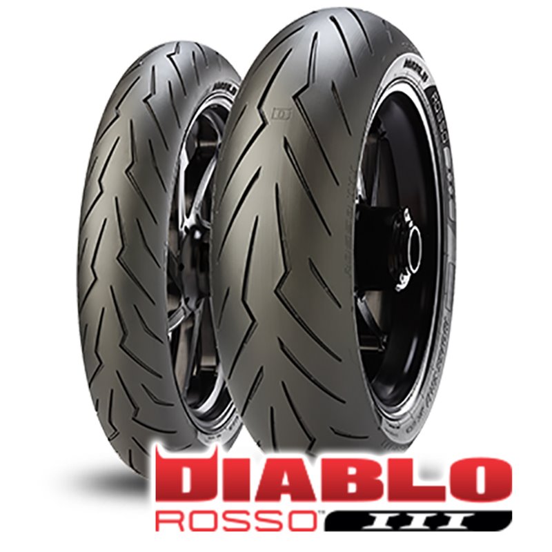Neumaticos Pirelli ROSSO 3 120/70ZR17 (58W) (K) + 180/55ZR17 (73W)