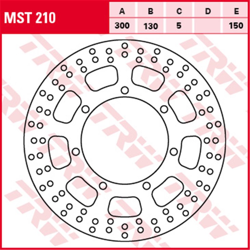 Disco freno rígido TRW MST210