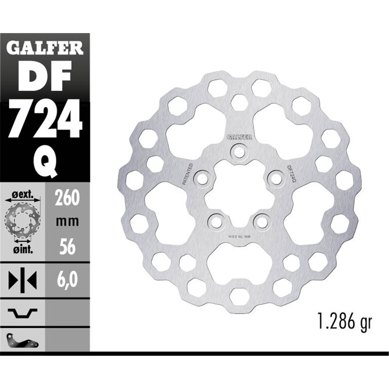 Disco freno Galfer DF724Q