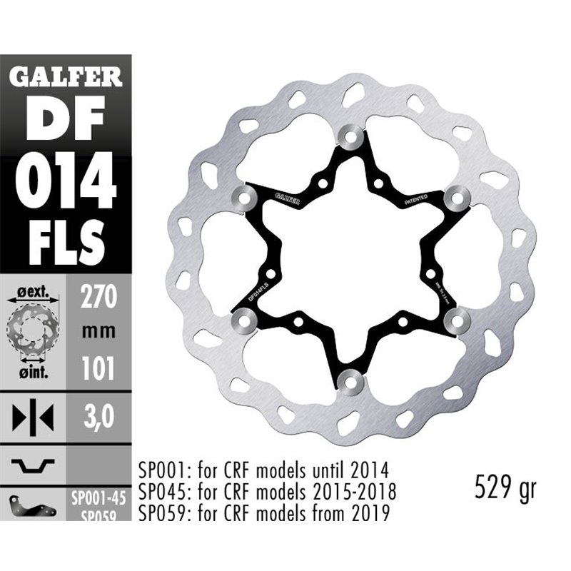 Disco freno Galfer DF014FLS