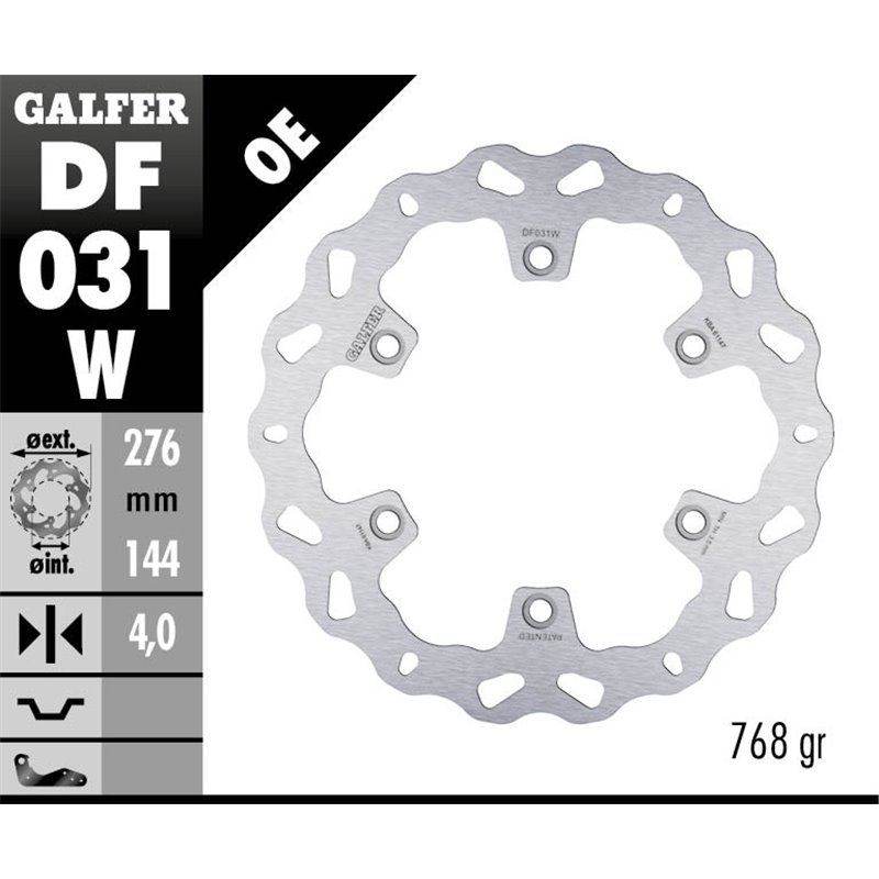 Disco freno Galfer DF031W