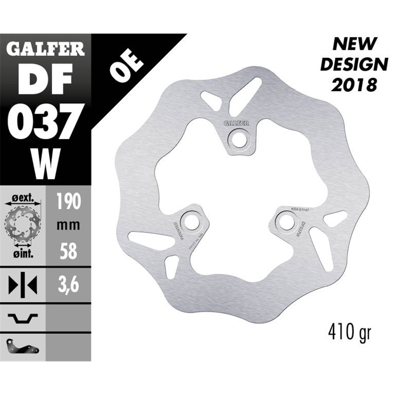 Disco freno Galfer DF037W