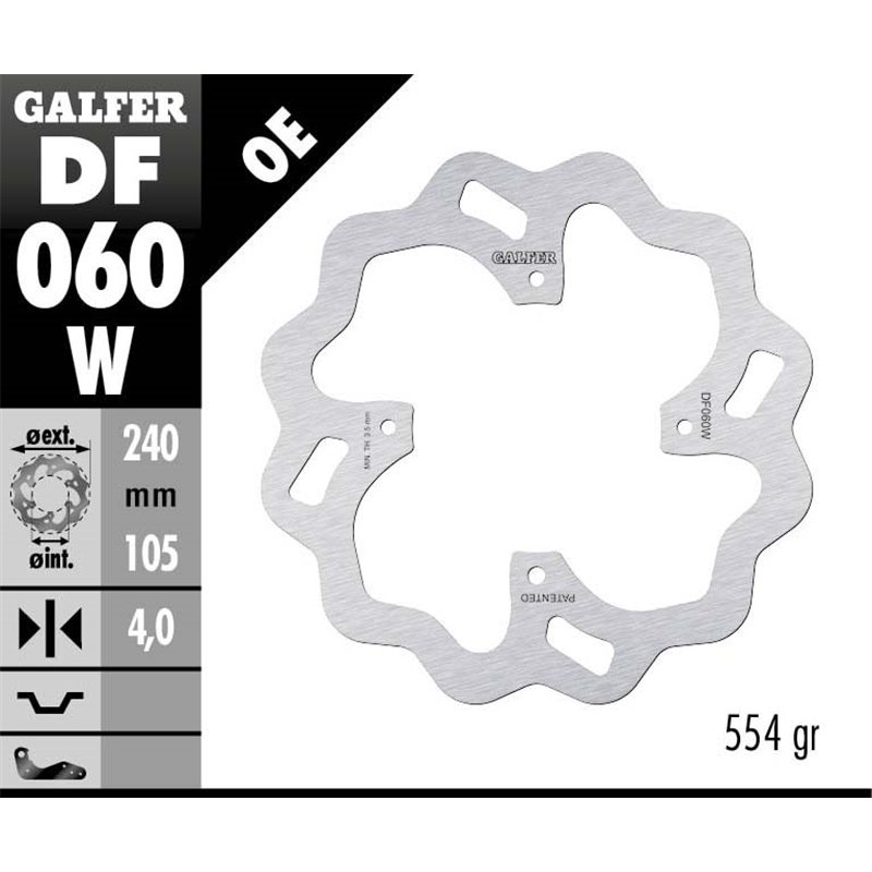 Disco freno Galfer DF060W