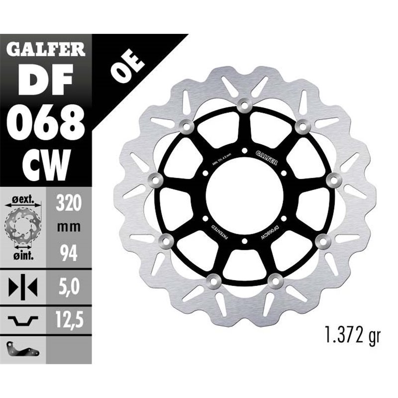 Disco freno Galfer DF068CW