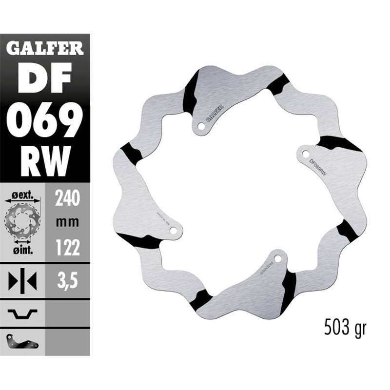 Disco freno Galfer DF069RW