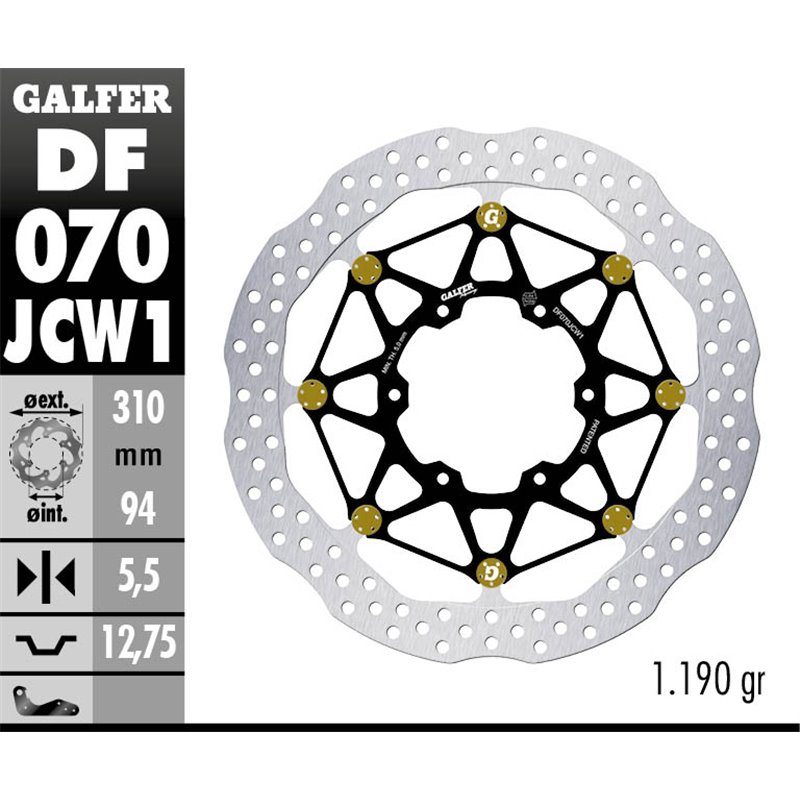 Disco freno Galfer DF070JCW1G03