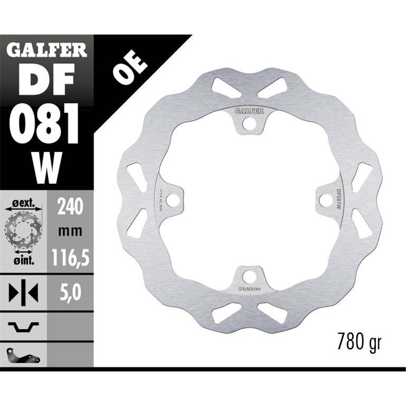 Disco freno Galfer DF081W