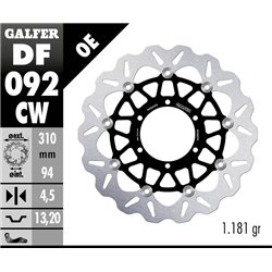 Disco freno Galfer DF092CW