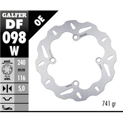 Disco freno Galfer DF098W