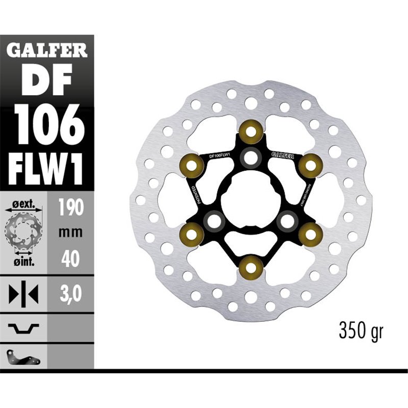 Disco freno Galfer DF106FLW1