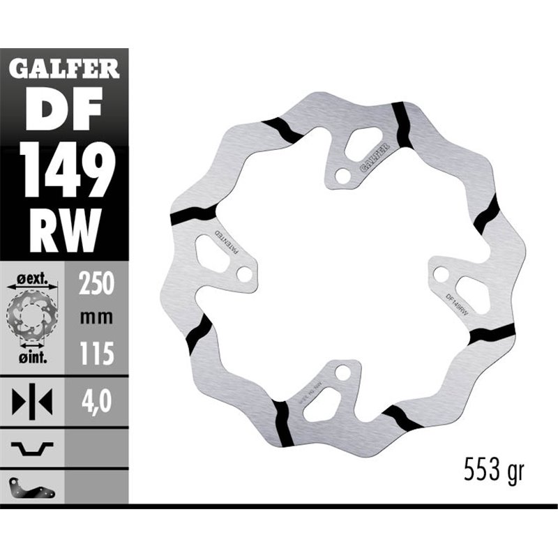 Disco freno Galfer DF149RW